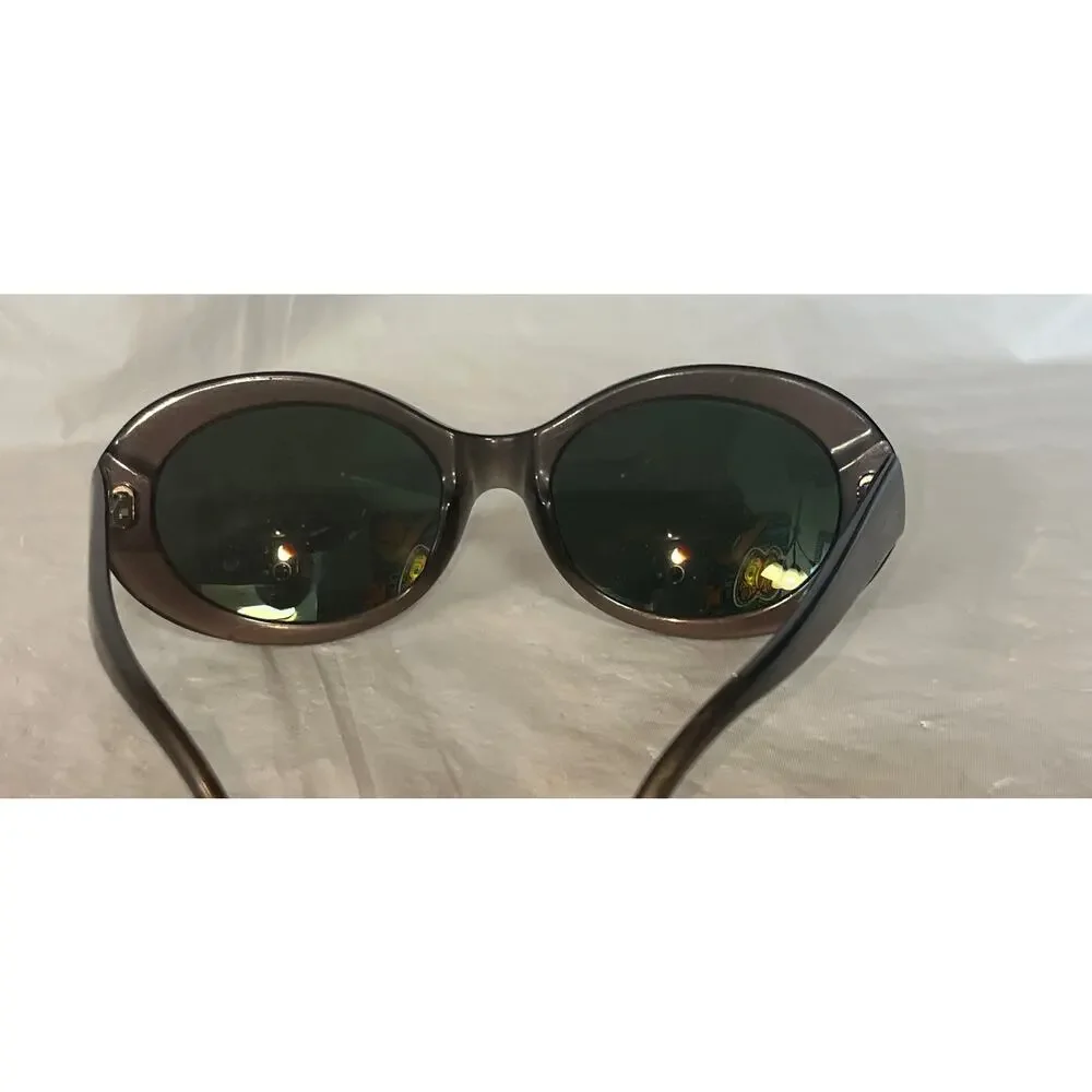 Vintage Giorgio Armani Oval Sunglasses Smoke Gray Italy GA Logo 54-20 140 Women